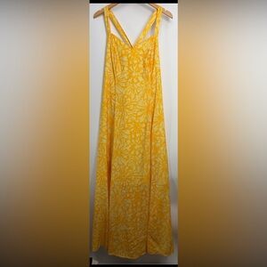 Modcloth Sleeveless Maxi Dress Yellow Floral Print Sz 16